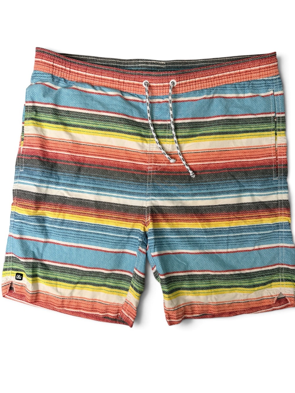 Micros Men’s Multicolor Striped Swim Trunks Size M